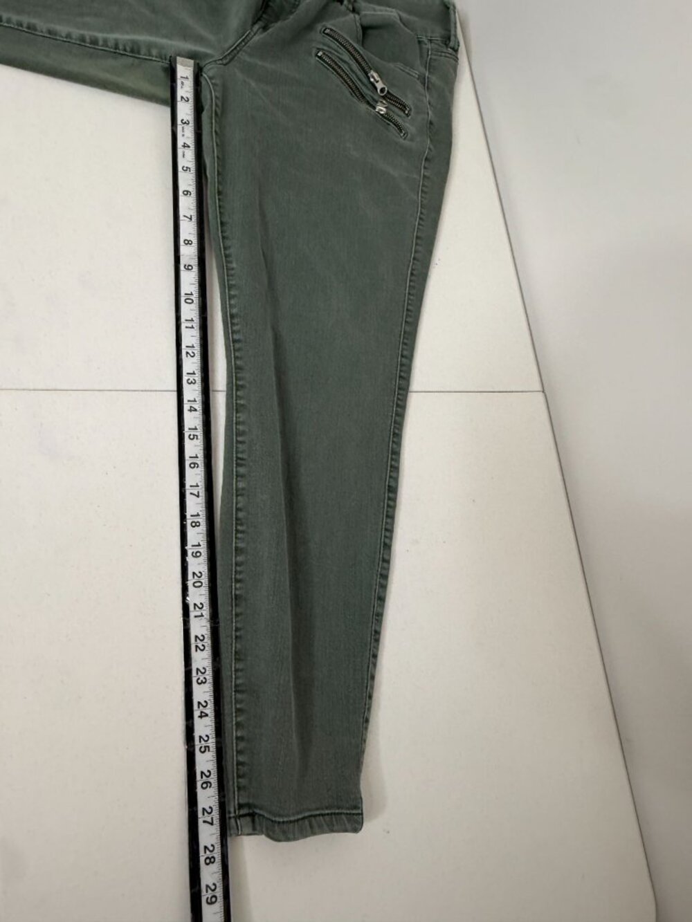 Torrid Jegging Jeans Womens 18R Green Zip Pocket Stretch Skinny High Rise - Picture 12 of 14